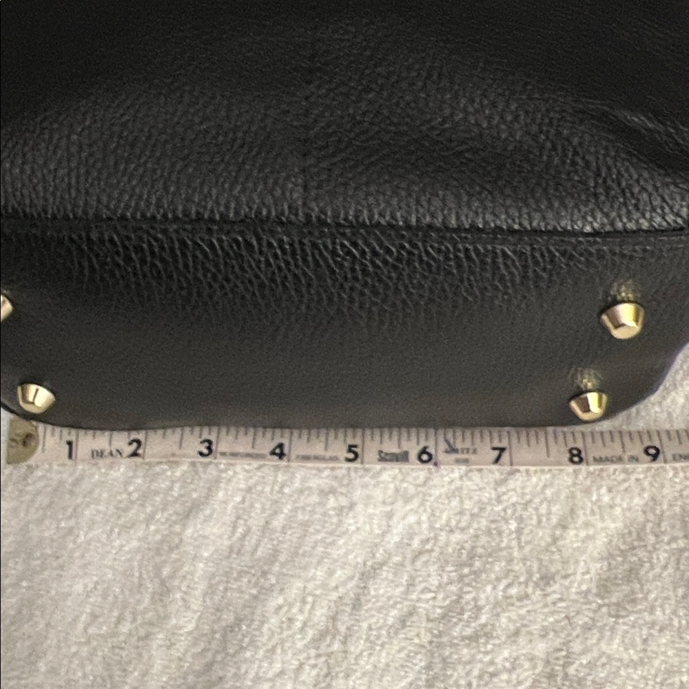 Valentina Black and Tan Hobo Bag with Metallic Accents - Picture 8 of 8